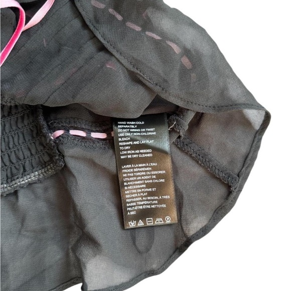 Urban Outfitters Kimchi Blue Black and Pink Corset Cami Top Size S - Picture 5 of 5